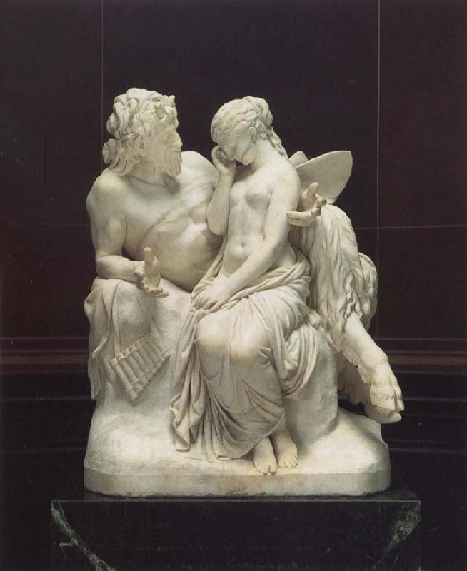 Reinhold Begas Pan Comforting Psyche` oil painting picture